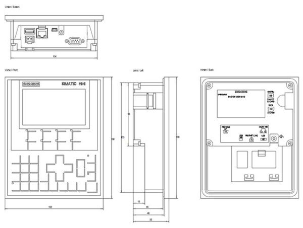 Màn hình HMI 4” + bàn phím KP400 Comfort 6AV2124-1DC01-0AX0