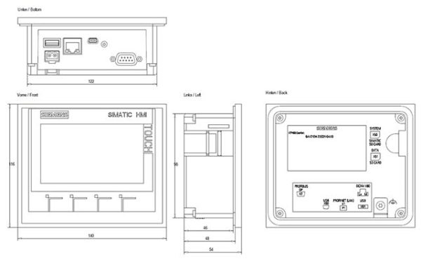 Màn hình cảm ứng HMI 4” Key KTP400 Comfort 6AV2124-2DC01-0AX0