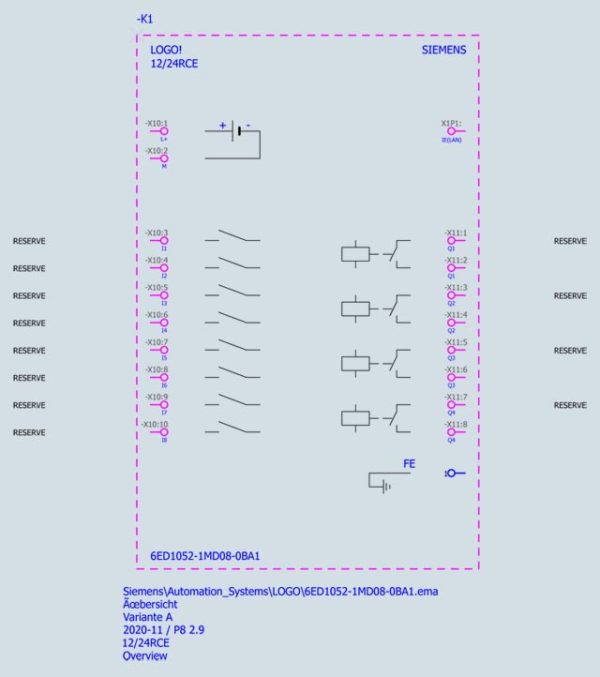 LOGO! 12/24RCE, logic module, display PS/I/O: 12/24VDC/relay, 8 DI (4 AI)/4 DQ 6ED1052-1MD08-0BA1
