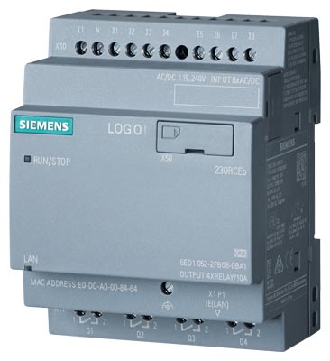 LOGO! 230RCEo, logic module, PS/I/O: 115 V/230 V/relay, 8 DI/4 DQ, without display 6ED1052-2FB08-0BA1