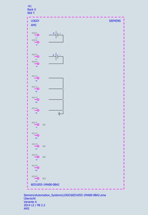 LOGO! AM2 expansion module, PS/: 12/24 V DC, 2 AI, 0-10 V or 0/4-20 mA 6ED1055-1MA00-0BA2