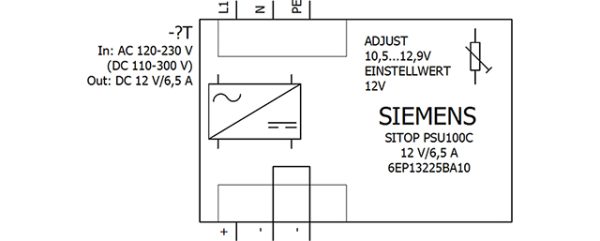 6EP1322-5BA10 SITOP PSU100C 12 V/6.5 A Stabilized power supply input: 120-230 V AC (DC 110-300 V) output: 12 V DC/6,5 A 6EP1322-5BA10