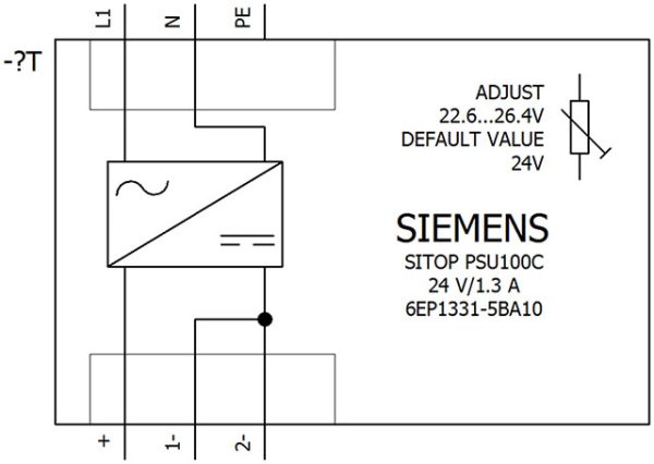 6EP1331-5BA10 SITOP PSU100C 24 V/1.3 A Stabilized power supply input: 120-230 V AC (DC 110-300 V) output: DC 24 V/1,3 A 6EP1331-5BA10