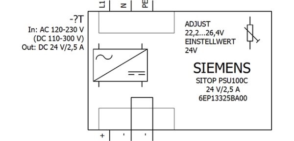 6EP1332-5BA00 SITOP PSU100C 24 V/2.5 A Stabilized power supply input: 120-230 V AC (DC 110-300 V) output: DC 24 V/2,5 A 6EP1332-5BA00