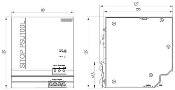 6EP1336-1LB00 SITOP PSU100L 24 V/20 A Stabilized power supply input: 100-240 V AC output: 24 V DC/20 A 6EP1336-1LB00