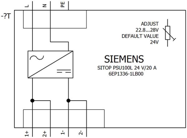6EP1336-1LB00 SITOP PSU100L 24 V/20 A Stabilized power supply input: 100-240 V AC output: 24 V DC/20 A 6EP1336-1LB00