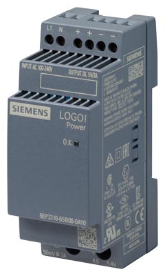 6EP3310-6SB00-0AY0 LOGO!POWER 5 V / 3 A Stabilized power supply input: 100-240 V AC output: 5 V DC / 3 A 6EP3310-6SB00-0AY0