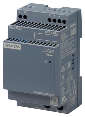6EP3311-6SB00-0AY0 LOGO!POWER 5 V / 6.3 A Stabilized power supply input: 100-240 V AC output: 5 V DC / 6.3 A 6EP3311-6SB00-0AY0