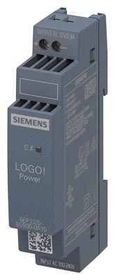 6EP3320-6SB00-0AY0 LOGO!POWER 12 V / 0.9 A Stabilized power supply input: 100-240 V AC output: 12 V DC/ 0.9 A 6EP3320-6SB00-0AY0