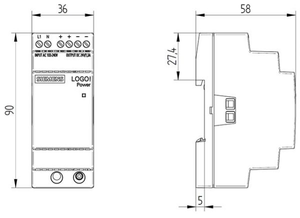 6EP3331-6SB00-0AY0 LOGO!POWER 24 V / 1.3 A Stabilized power supply input: 100-240 V AC output: DC 24 V / 1.3 A 6EP3331-6SB00-0AY0
