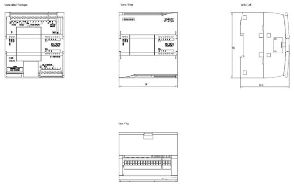 SIMATIC S7-1200, CPU 1211C, compact CPU, DC/DC/relay 6ES7211-1HE40-0XB0