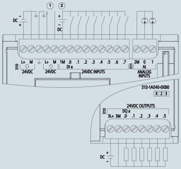 SIMATIC S7-1200, CPU 1212C, compact CPU, DC/DC/DC 6ES7212-1AE40-0XB0