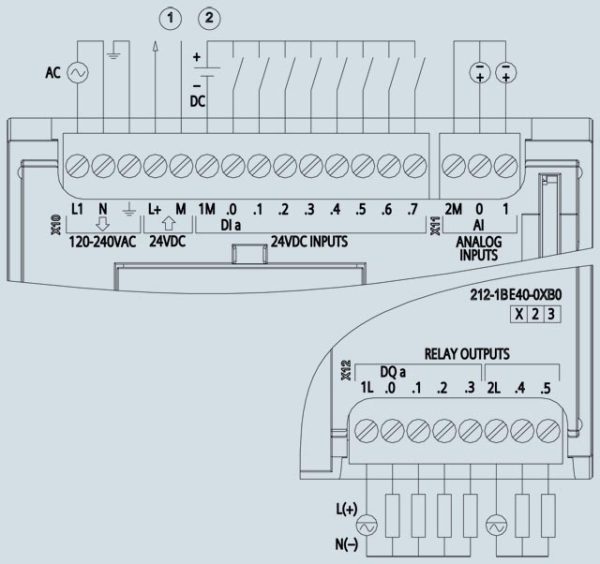 SIMATIC S7-1200, CPU 1212C, compact CPU, AC/DC/relay 6ES7212-1BE40-0XB0