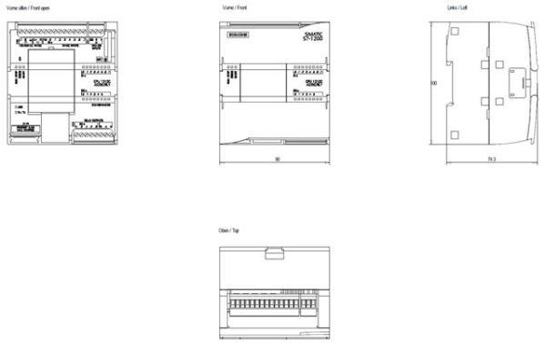 SIMATIC S7-1200, CPU 1212C, compact CPU, AC/DC/relay 6ES7212-1BE40-0XB0