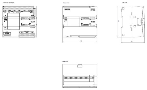 SIMATIC S7-1200, CPU 1214C, compact CPU, DC/DC/relay 6ES7214-1HG40-0XB0