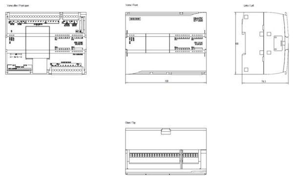 SIMATIC S7-1200, CPU 1215C, compact CPU, DC/DC/DC 6ES7215-1AG40-0XB0