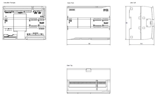SIMATIC S7-1200, CPU 1215C, compact CPU, AC/DC/relay 6ES7215-1BG40-0XB0