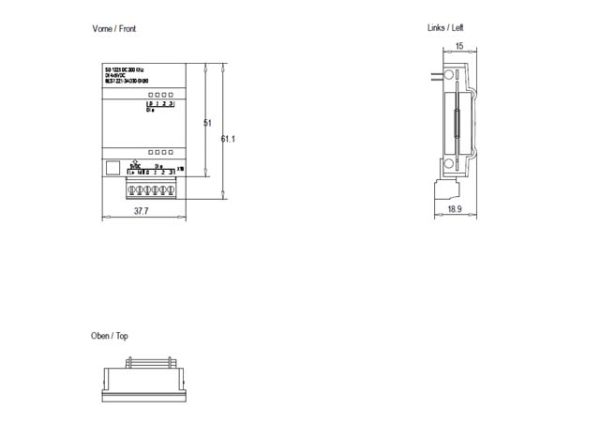 SIMATIC S7-1200, Digital input SB 1221, 4 DI, 5V DC 200kHz, Sourcing input 6ES7221-3AD30-0XB0