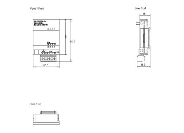 SIMATIC S7-1200, Digital output SB 1222, 4 DQ, 5V DC 200kHz 6ES7222-1AD30-0XB0