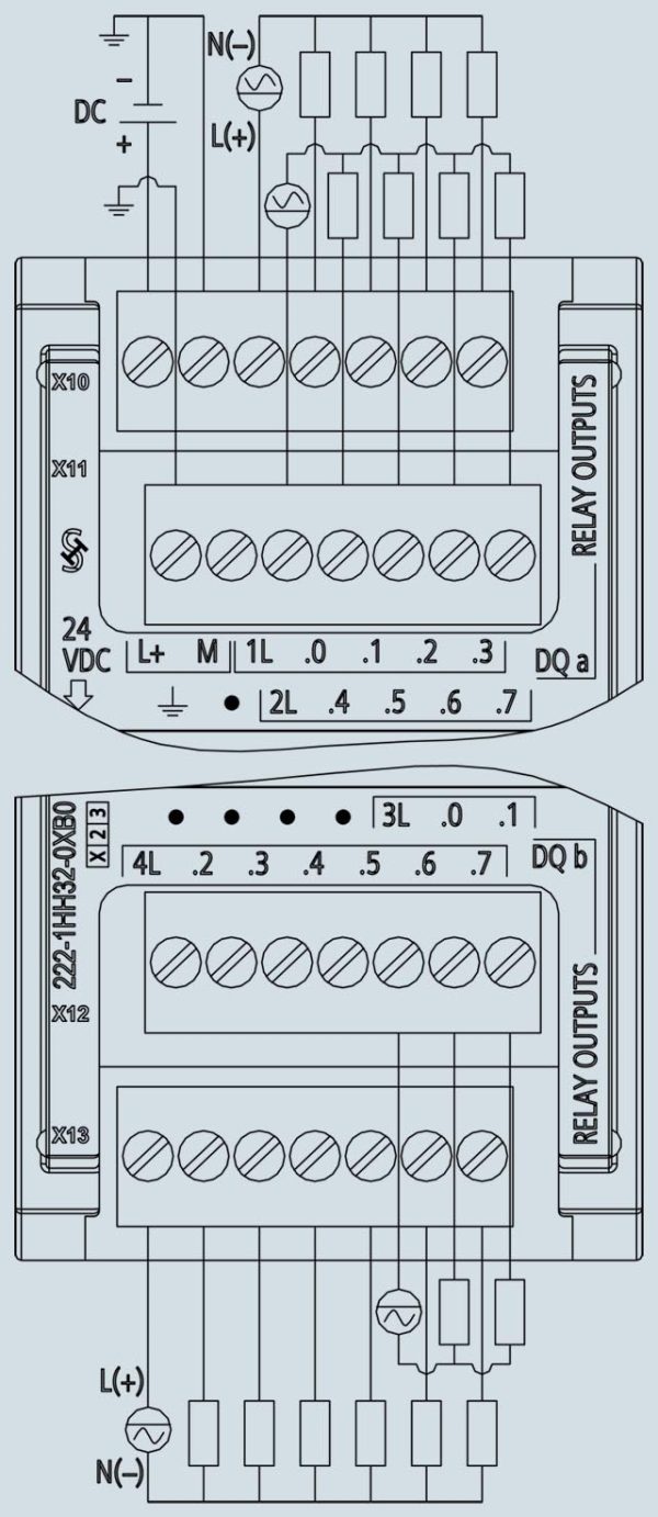 SIMATIC S7-1200, Digital output SM 1222, 16 DO, relay 2 A 6ES7222-1HH32-0XB0