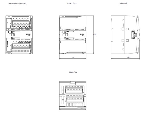 SIMATIC S7-1200, Digital output SM 1222, 8 DO, Relay Changeover contact 6ES7222-1XF32-0XB0