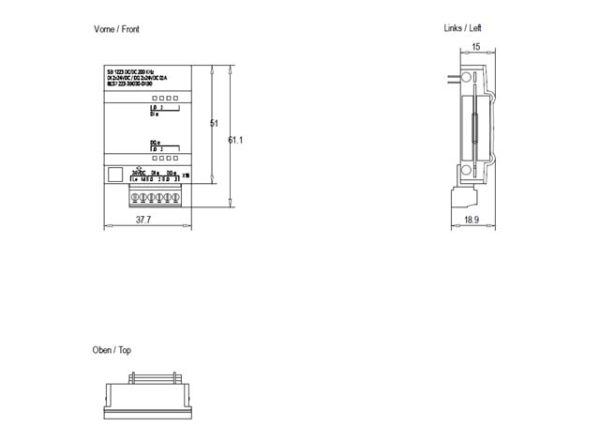 SIMATIC S7-1200, Digital I/O SB 1223, 2 DI/2 DQ, 24 V DC 200 kHz 6ES7223-3BD30-0XB0