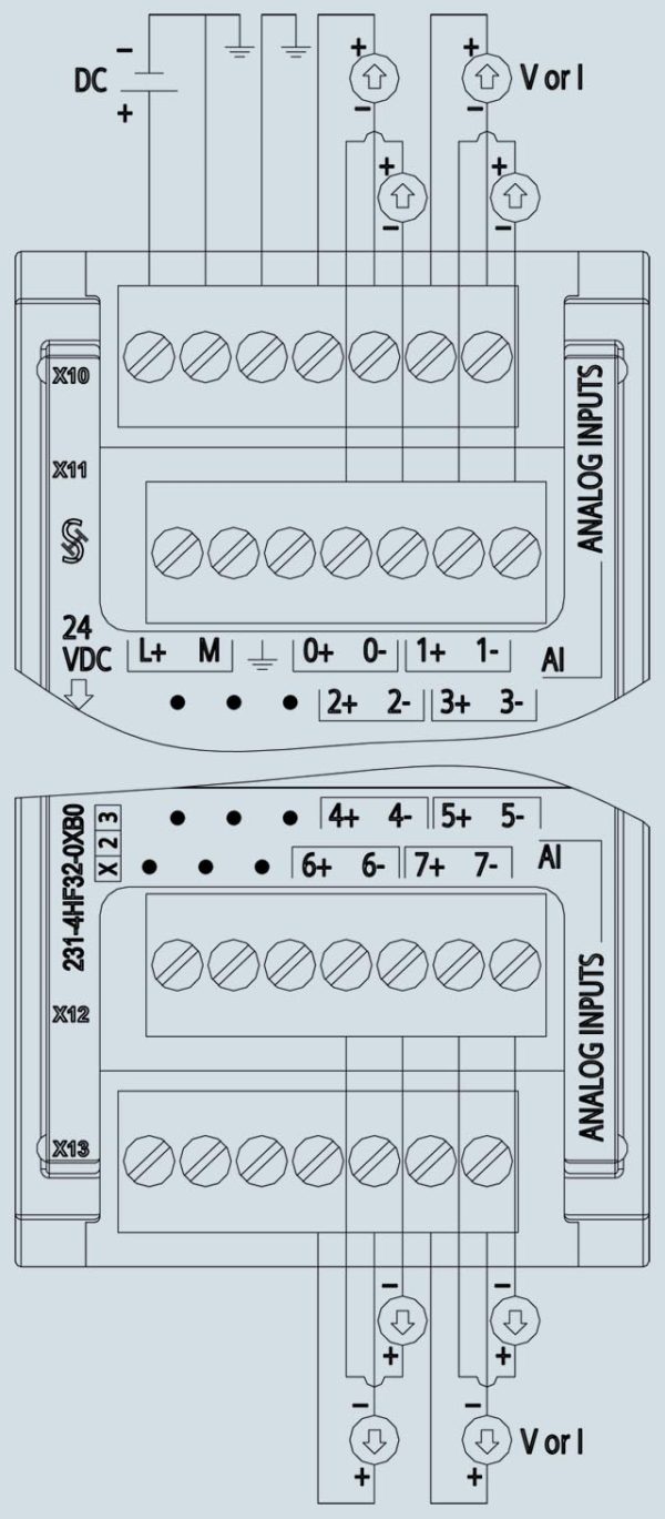 SIMATIC S7-1200, Analog input, SM 1231, 8 AI, +/-10 V, +/-5 V, +/-2.5 V, or 0-20 mA/4-20 mA 6ES7231-4HF32-0XB0