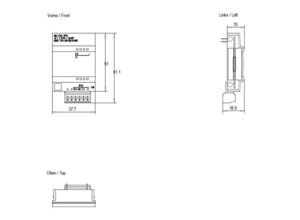 SIMATIC S7-1200, Analog input, SB 1231RTD, 1 AI RTD, Pt100 and Pt1000 6ES7231-5PA30-0XB0