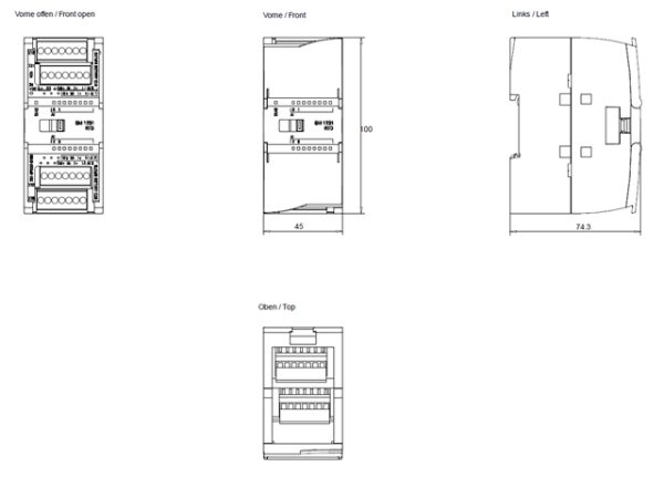 SIMATIC S7-1200, Analog input, SM 1231 RTD, 4xAI RTD module 6ES7231-5PD32-0XB0