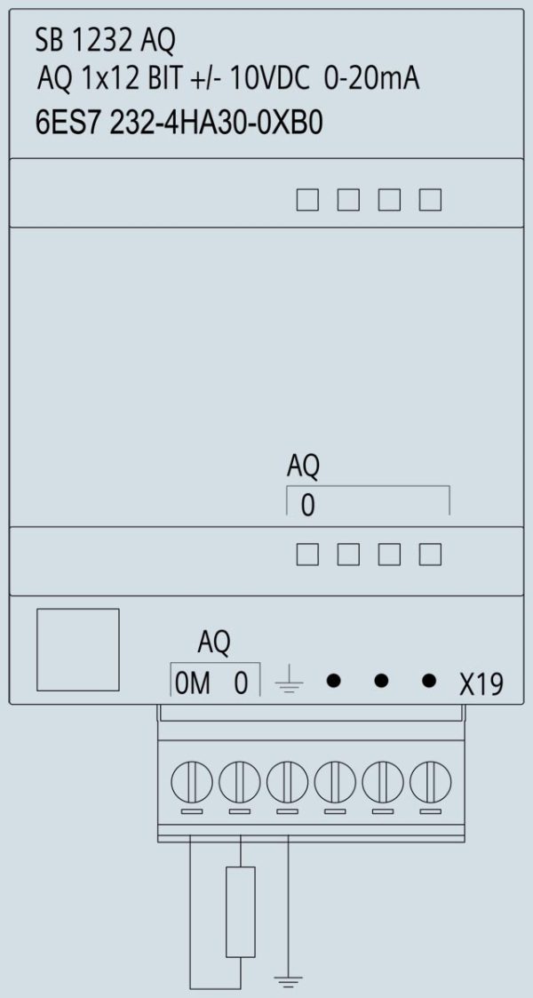 SIMATIC S7-1200, Analog output, SB 1232, 1 AO, +/-10 V DC (12 bit resol.) or 0-20mA (11 bit resol.) 6ES7232-4HA30-0XB0