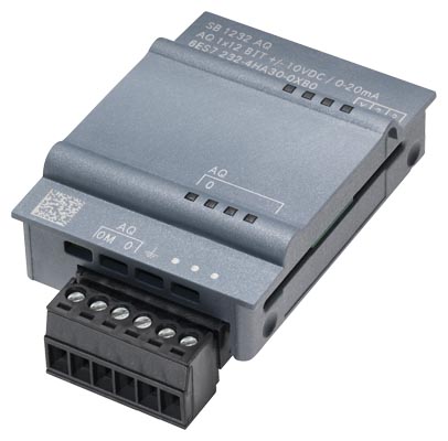 SIMATIC S7-1200, Analog output, SB 1232, 1 AO, +/-10 V DC (12 bit resol.) or 0-20mA (11 bit resol.) 6ES7232-4HA30-0XB0