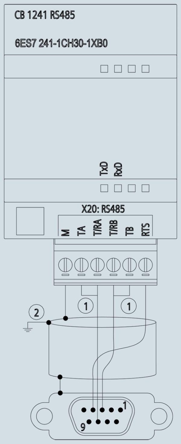 SIMATIC S7-1200, Communication Board CB 1241, RS485, terminal block, supports Freeport 6ES7241-1CH30-1XB0