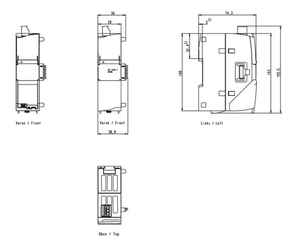 Communications processor CP 1242-7 V2 for connection of SIMATIC S7-1200 6GK7242-7KX31-0XE0