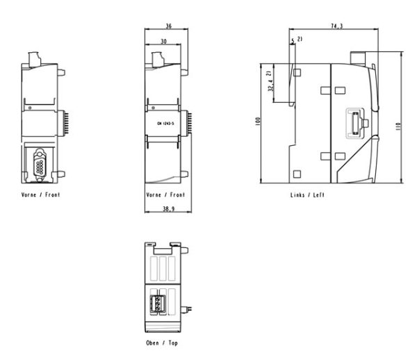 Communication module CM 1243-5 for connection of SIMATIC S7-1200 6GK7243-5DX30-0XE0