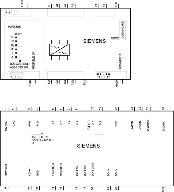 SINAMICS G120C, công suất 0,55KW, Không có lọc, Profibus-DP 6SL3210-1KE11-8UP2