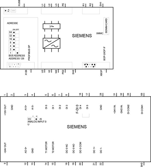 SINAMICS G120C, công suất 3KW, tích hợp lọc lớp A, Profibus-DP 6SL3210-1KE17-5AP1