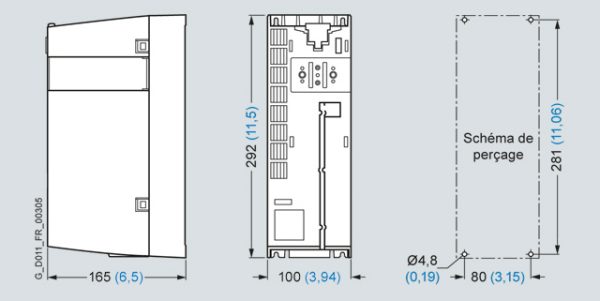 Mô-đun nguồn SINAMICS PM240-2 không lọc, 200-240 V 1 / 3AC + 10 / -10% 47-63Hz, Công suất 0,75kW 6SL3210-1PB15-5UL0