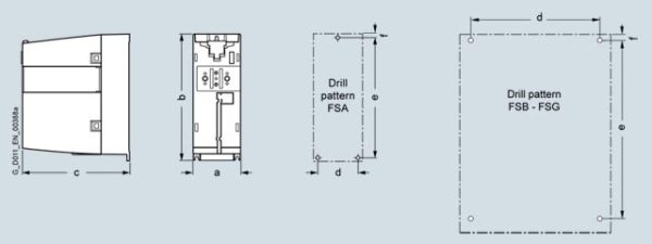Mô-đun nguồn SINAMICS PM240-2 với bộ lọc Class A, 380-480 V 3 AC + 10 / -10% 47-63 Hz, Công suất 0,37kW 6SL3210-1PE11-8AL1
