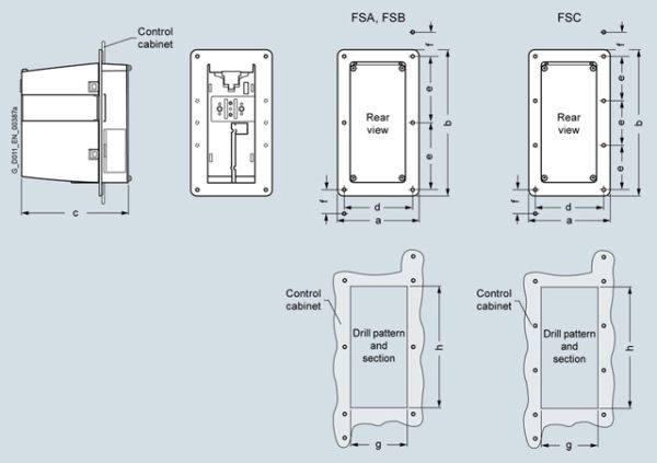 Mô-đun nguồn SINAMICS PM240-2 với bộ lọc class A, 200-240 V 1 / 3AC + 10 / -10% 47-63Hz, Công suất 0,55kW, Push-through cooler 6SL3211-1PB13-8AL0