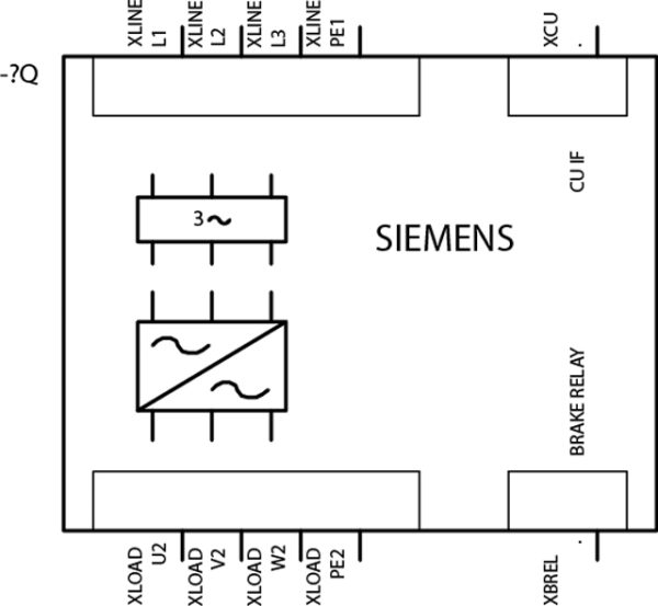 Mô-đun nguồn PM 250 tích hợp bộ lọc Class A, có khả năng thu hồi năng lượng. 380-480 V 3 AC + 10 / -10% 47-63 Hz, Công suất 30kW 6SL3225-0BE33-0AA0