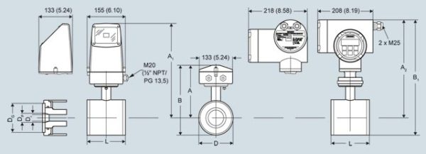 SITRANS FM MAG 1100 DN2 - 7ME6110-1DA20-2AA2 7ME6110-1DA20-2AA2