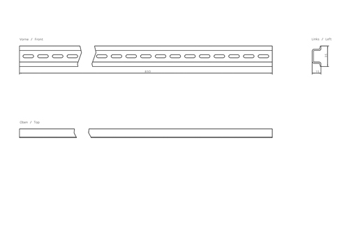 Stand.sectional Rail 35mm, Length_483mm_6ES5710-8MA11 6ES5710-8MA11